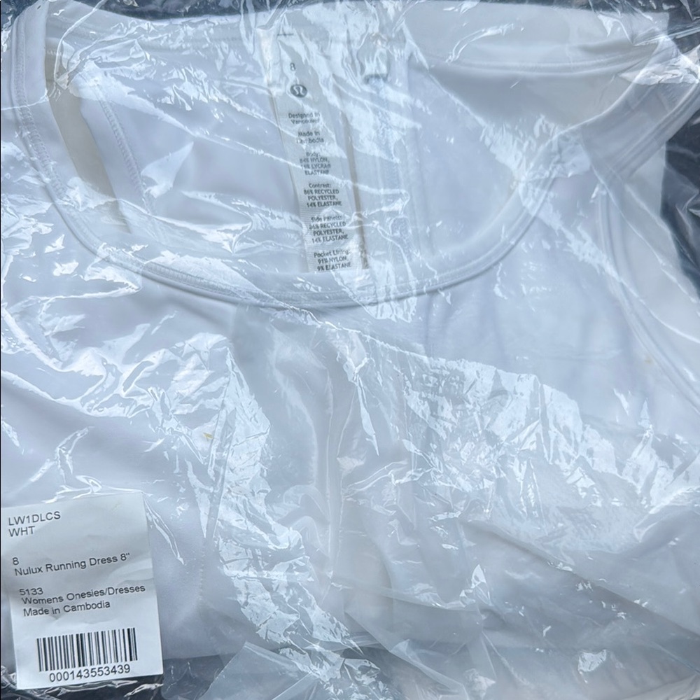 Lululemon White Nulux Running Dress